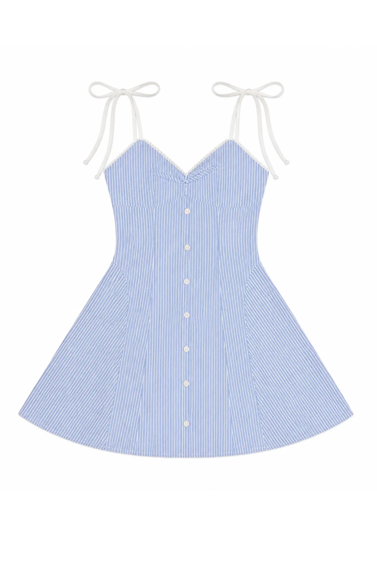 KatieJ NYC Tween Girls Daria Dress Blue Seersucker Stripe