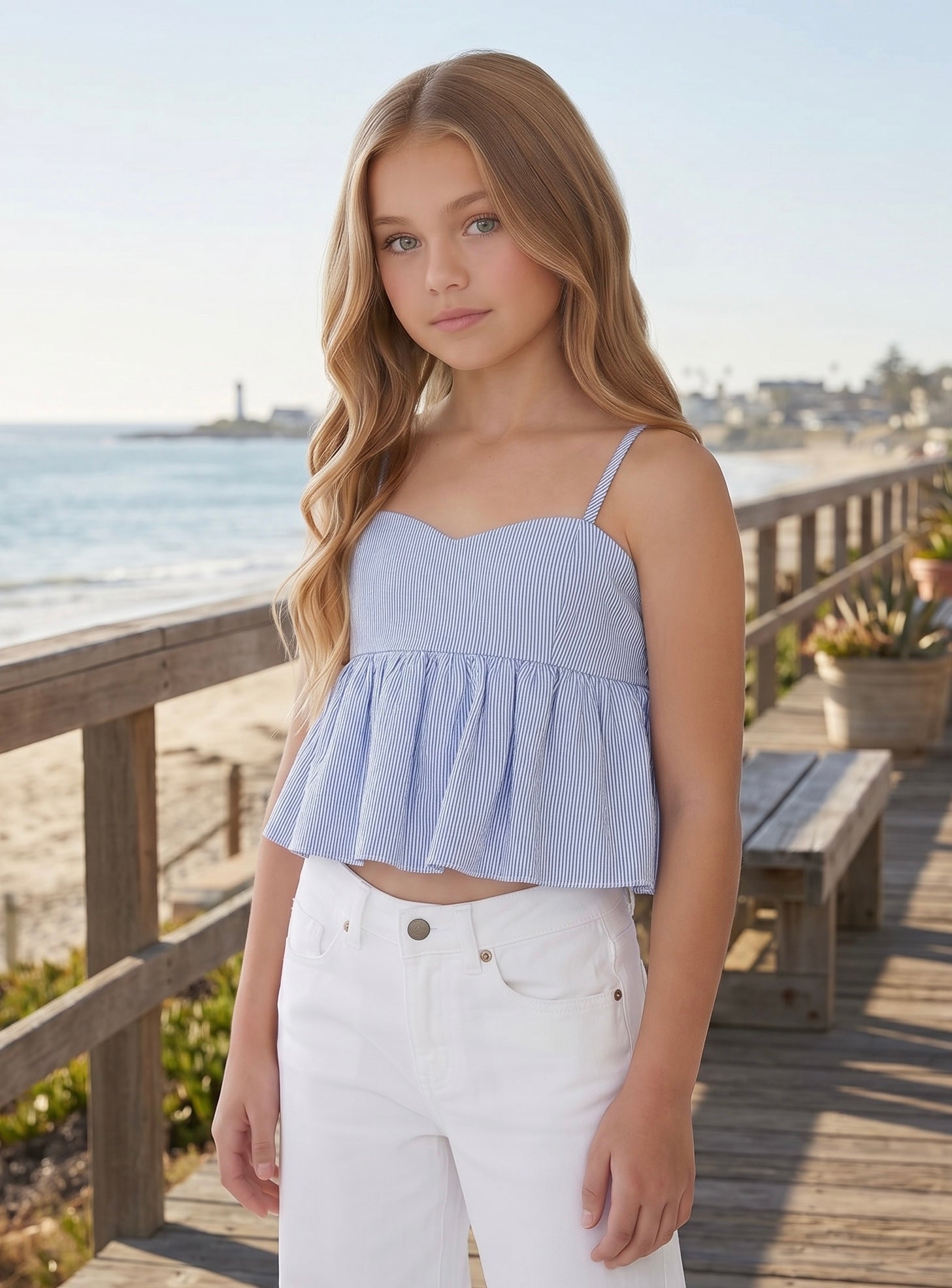 KatieJ NYC Tween Chicago Low Rise Jeans-White