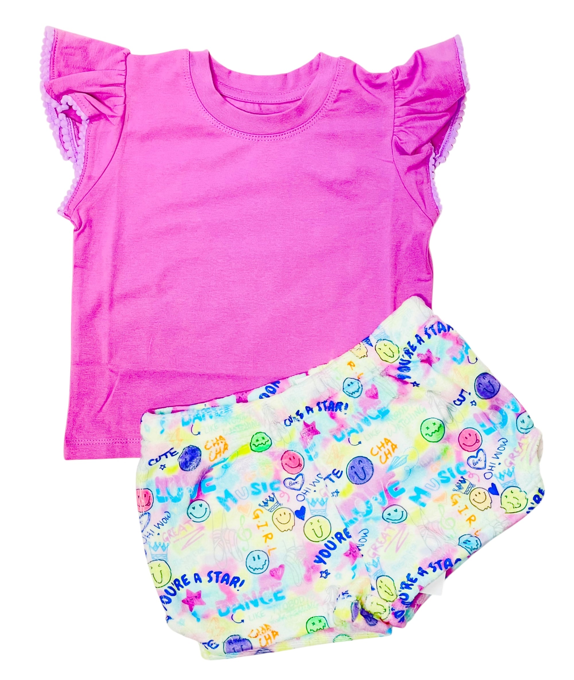 Preppy Goose Let's Dance Plush Lounge Shorts-Size 2/3