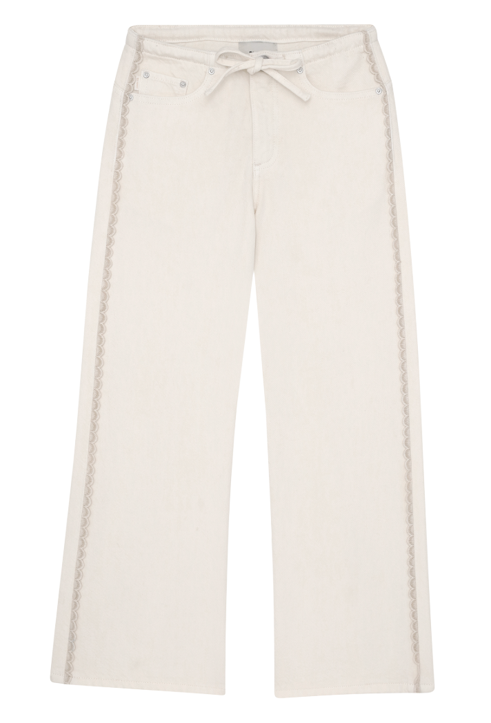 Girls Fashion Wide Leg Jeans Sugar Cookie