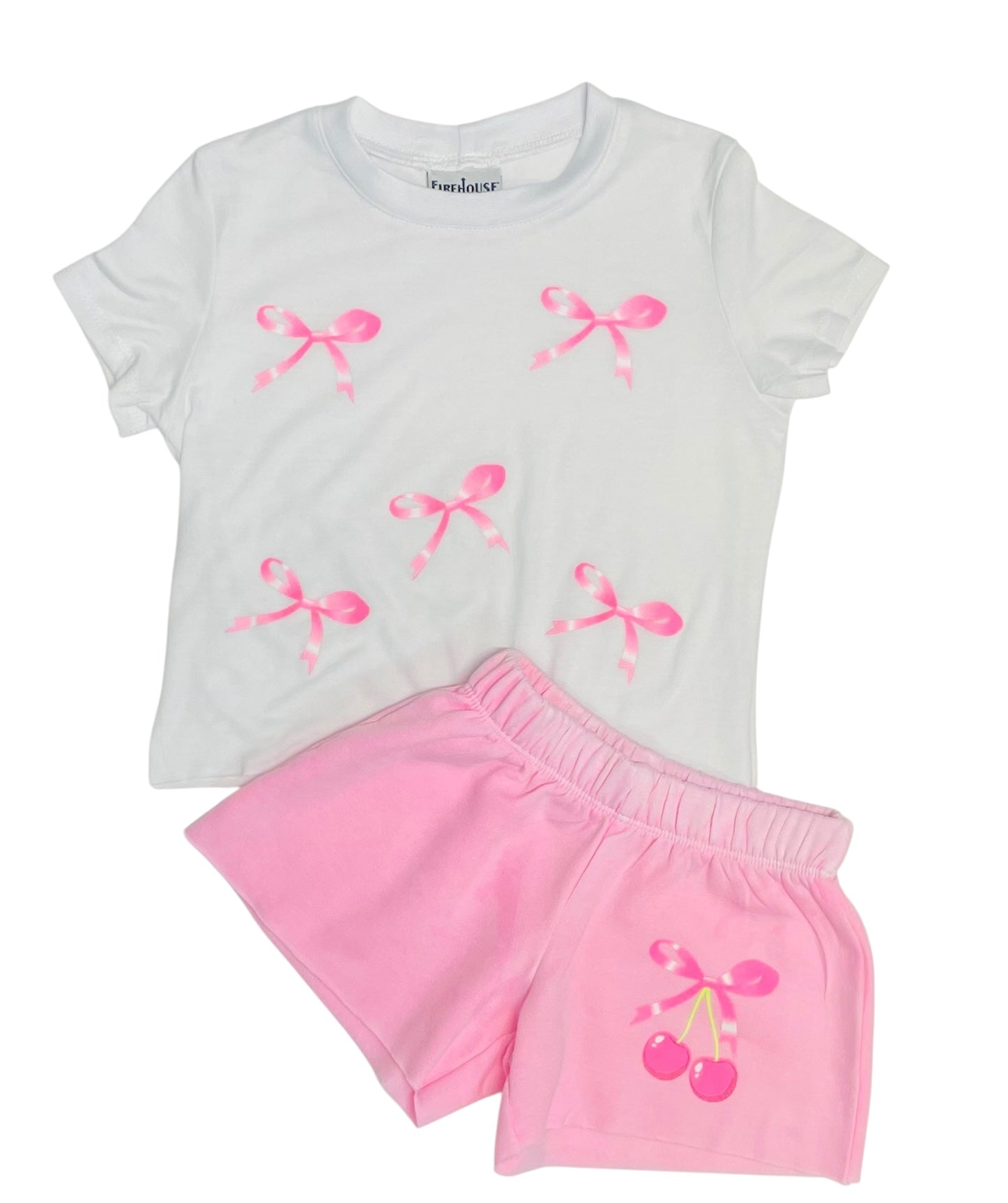 Firehouse Ice Pink Cherry Bow Shorts