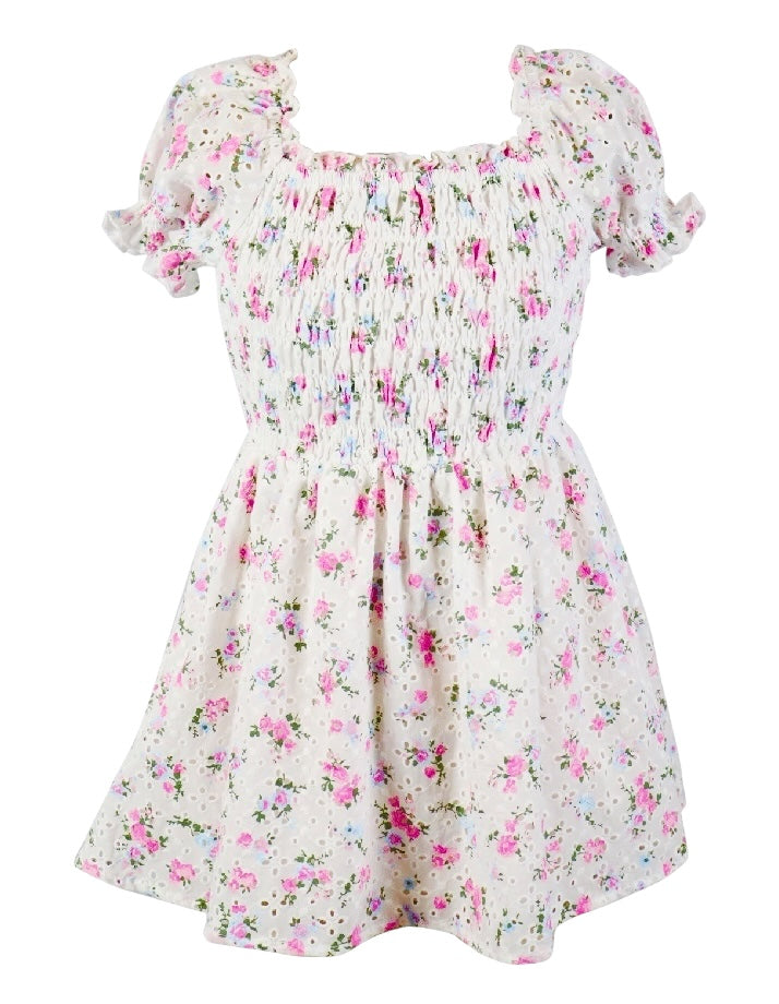 Flowers By Zoe Floral Bouquet Eyelet Dress
