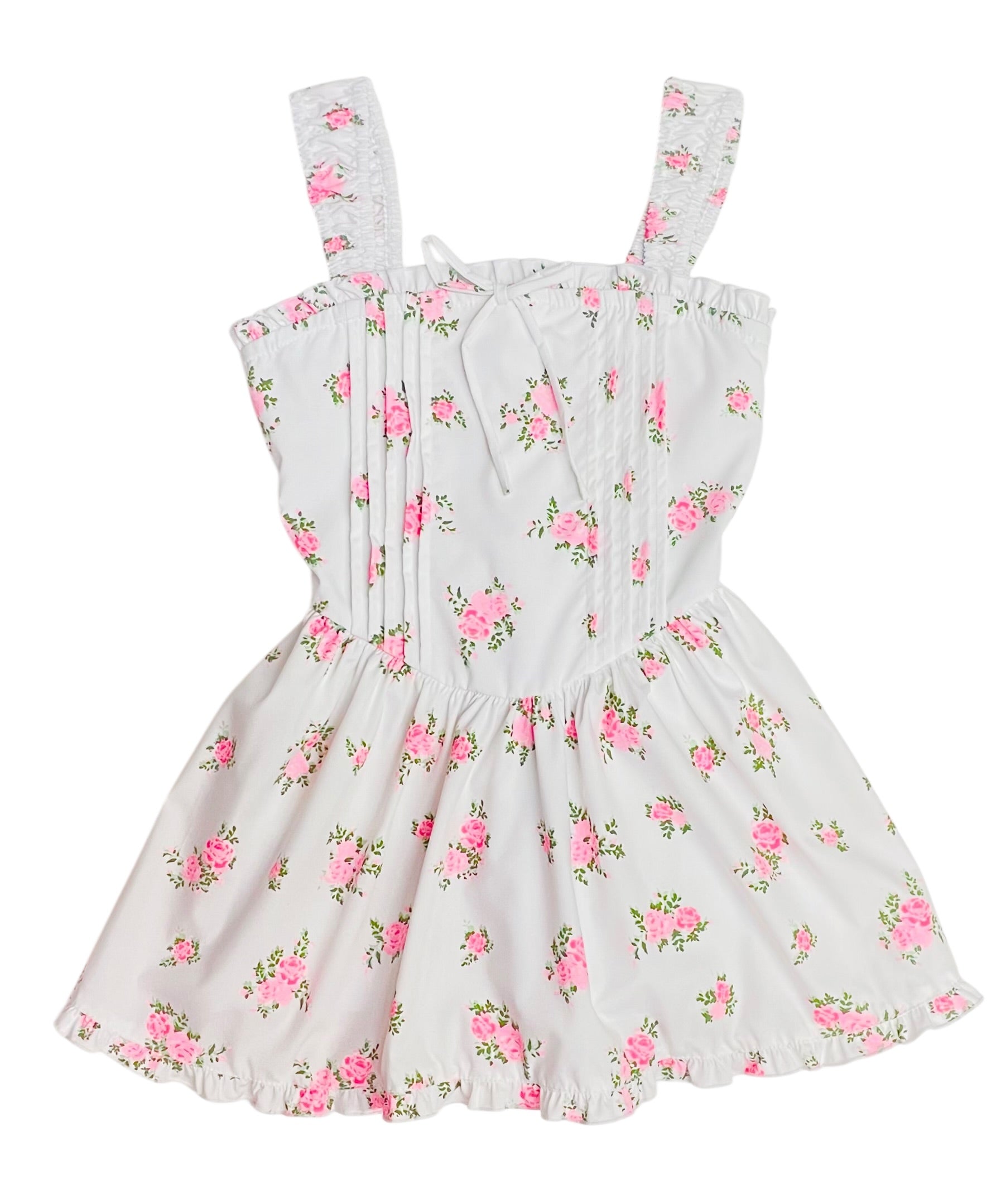 Tween girl white floral dress by Flowers by Zoe