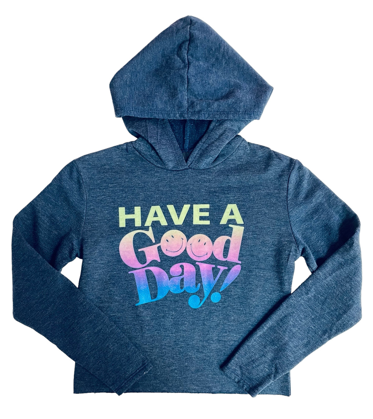 Firehouse Clothing Have A Good Day Hooded Pullover  - Heathered Navy