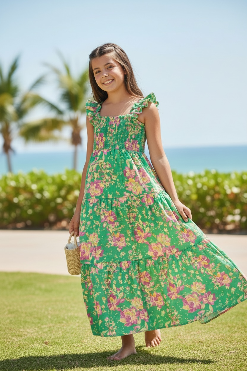 Tenly Tween Linen Nouveau Maxi Dress