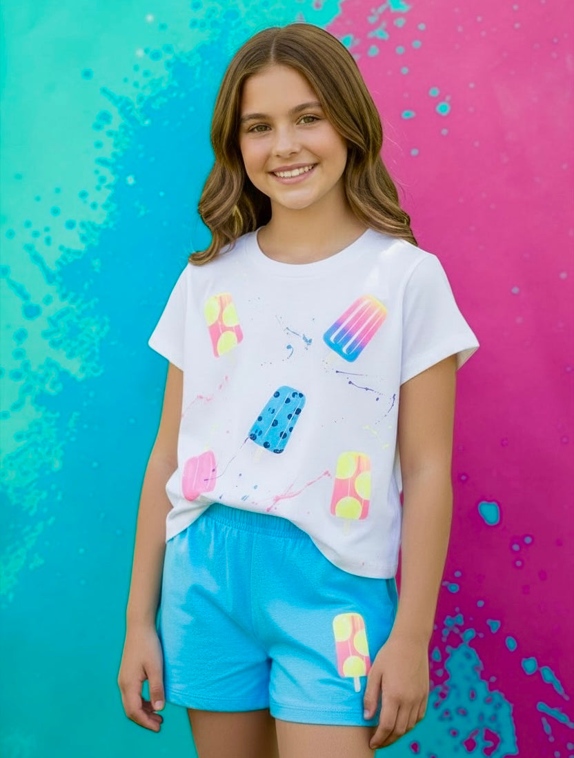 Firehouse Girls Ice Pop Short - Aqua