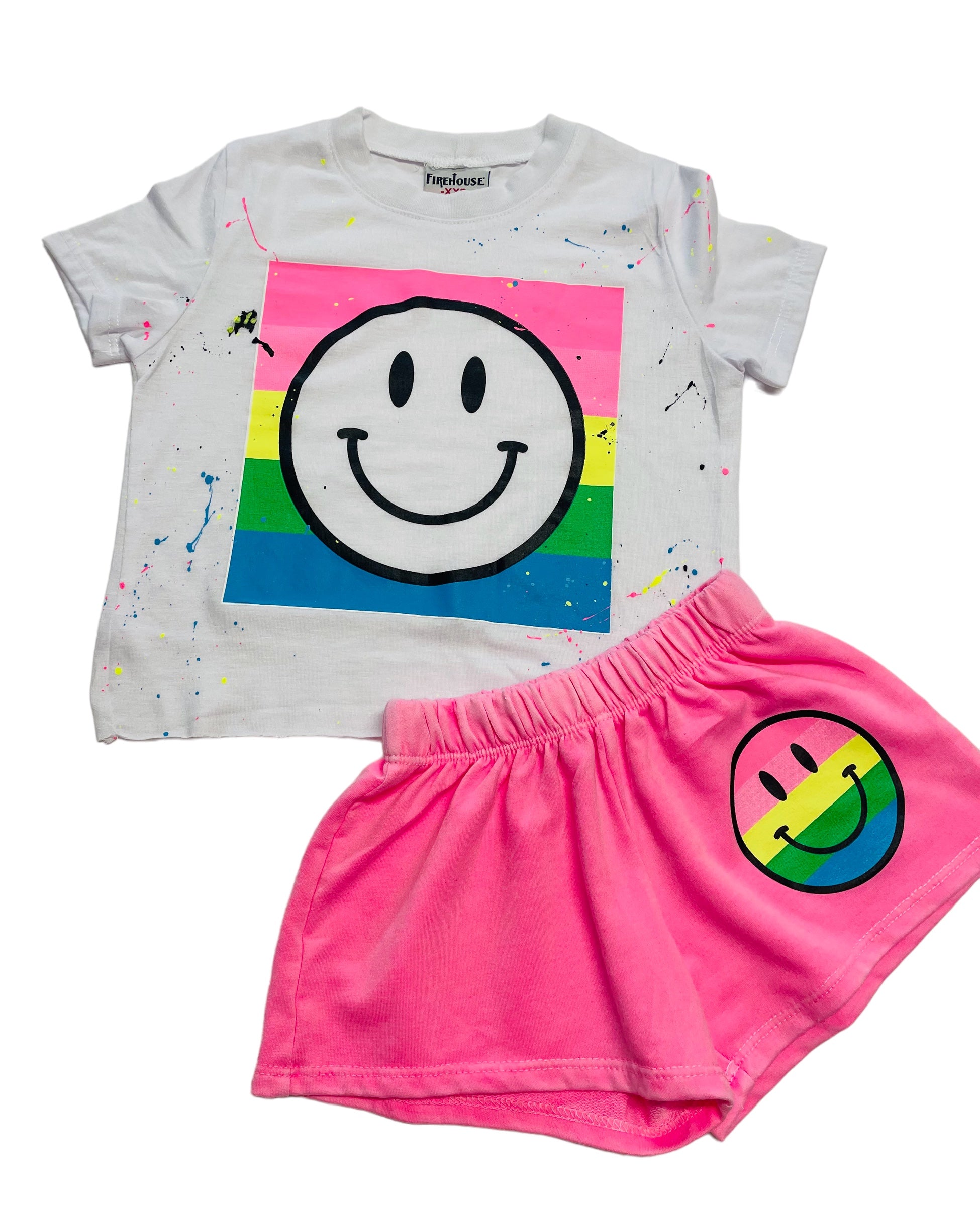 Firehouse Happy Smiley Short - Neon Pink