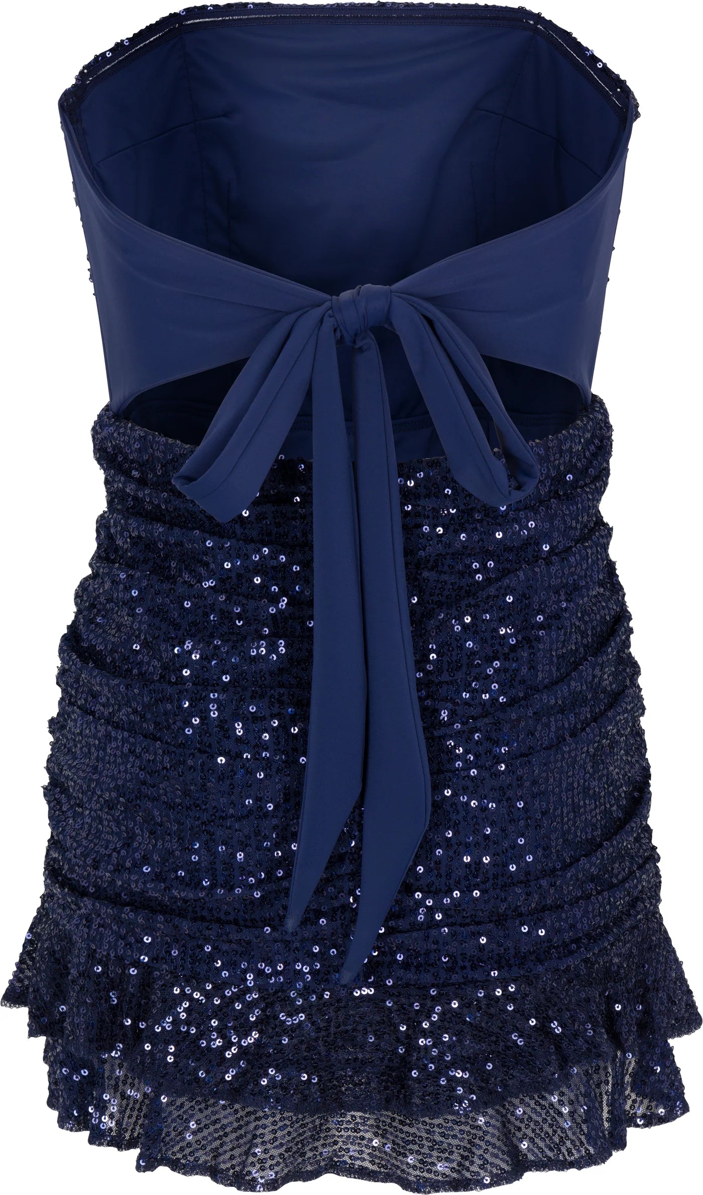 Gold Rush NYC Tween Ophelia Sequin Tie-Back Dress- Navy