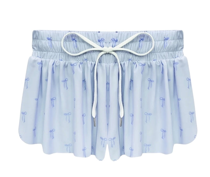 KatieJ NYC Farrah Short - Baby Blue Bows