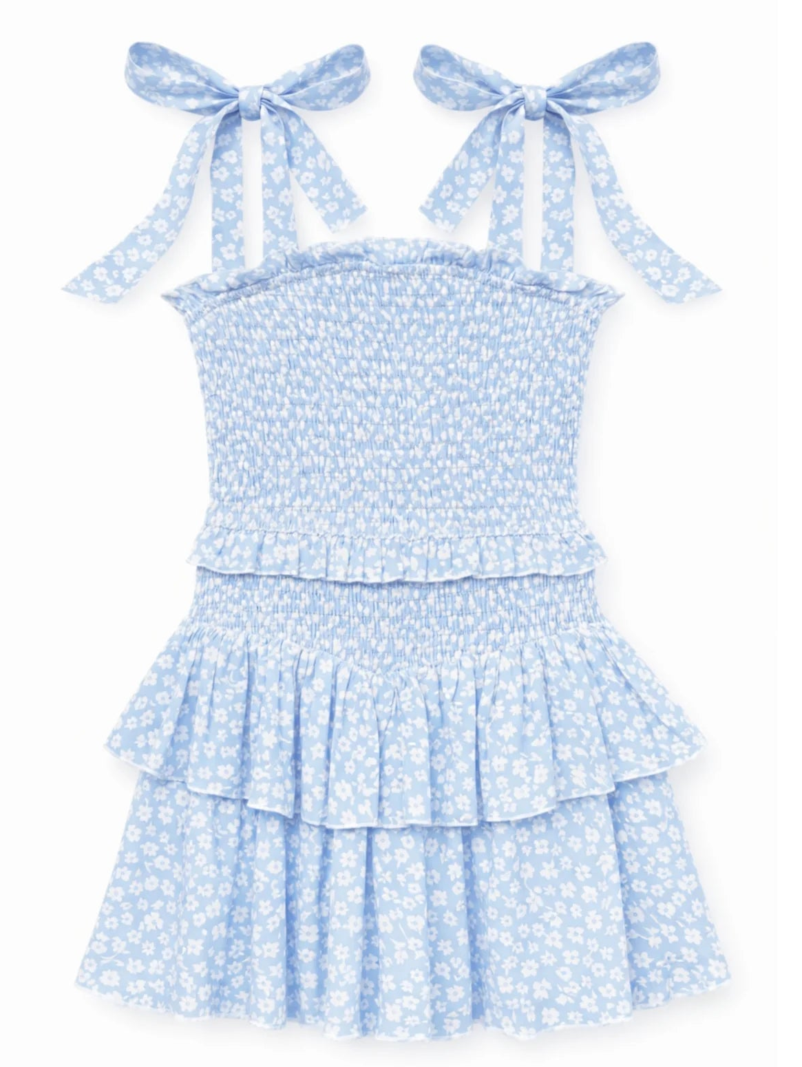 KatieJ NYC Tween Emerson Dress - Blue Ditsy Floral