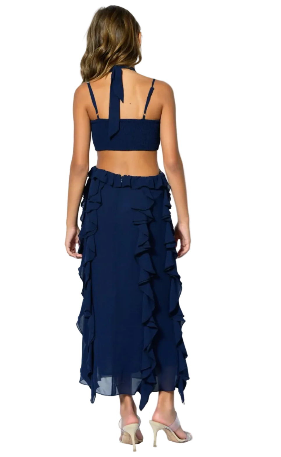 KatieJ NYC Tween Everly Cutout Maxi Dress - Evening Blue