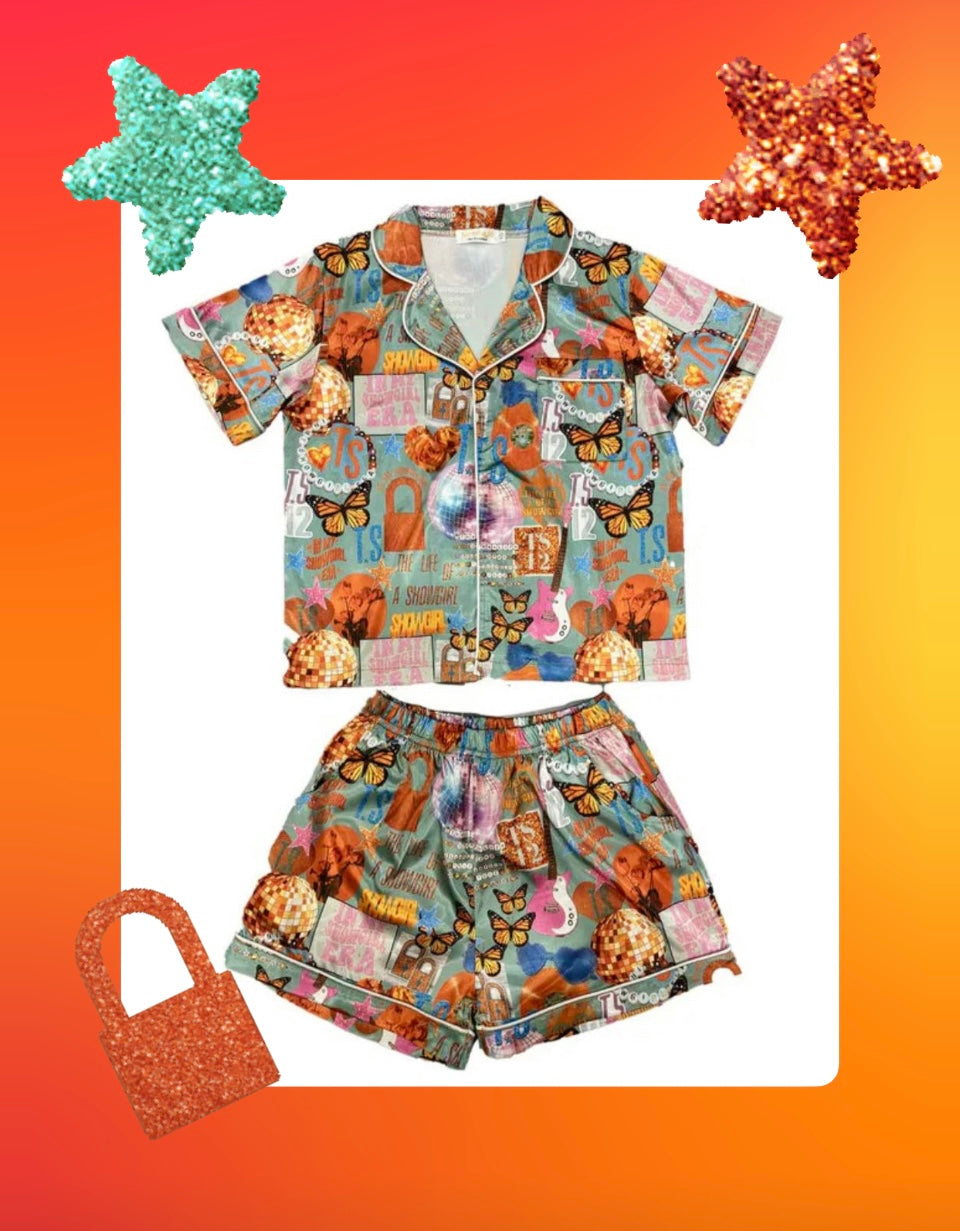 Tweenstyle New Era Print 2pc Satin Lounge Set