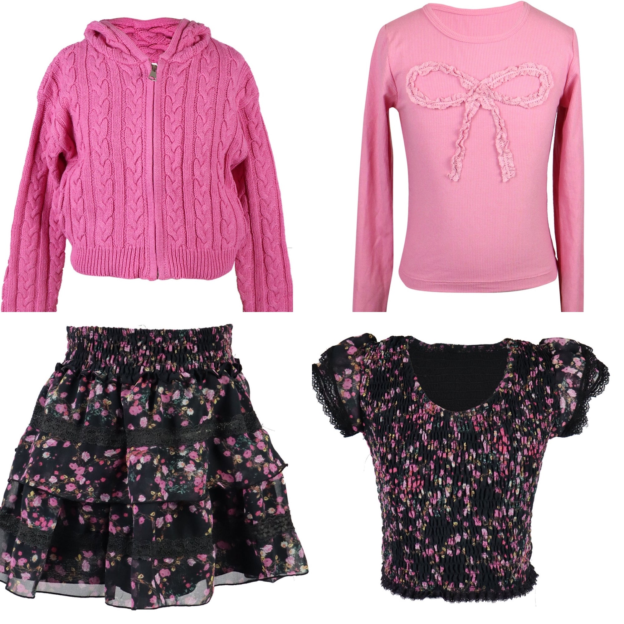 Flowers By Zoe Pink Ribbon Bow Top