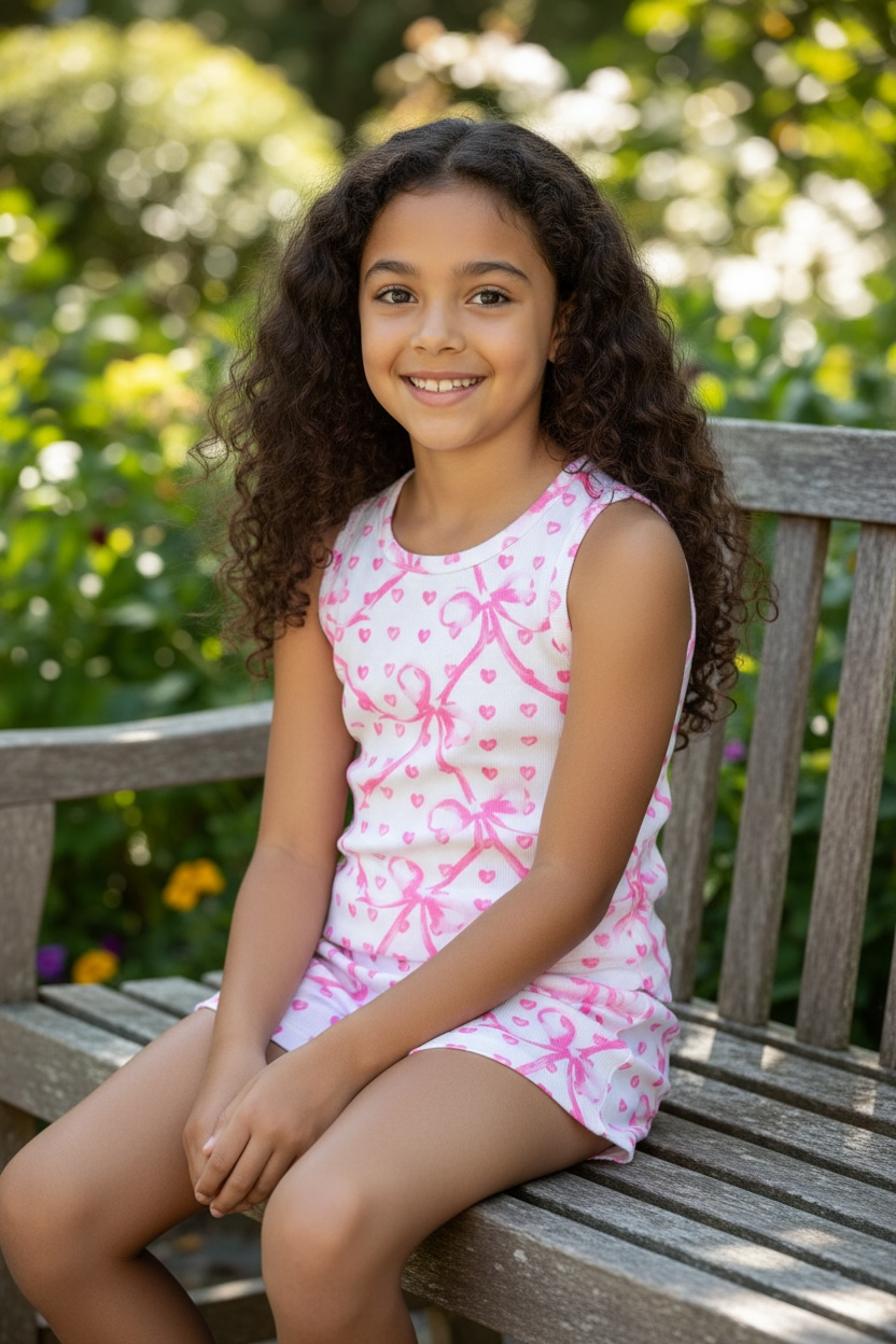 Tween girls boutique ribbed tank top