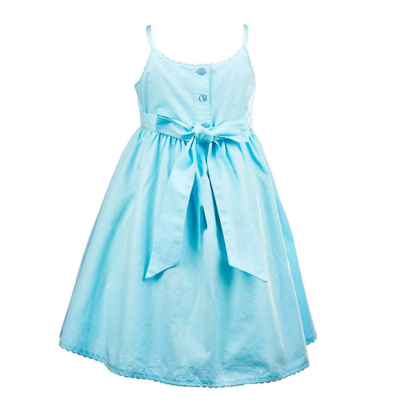 Cotton Kids Aqua Unicorn & Castle Dress