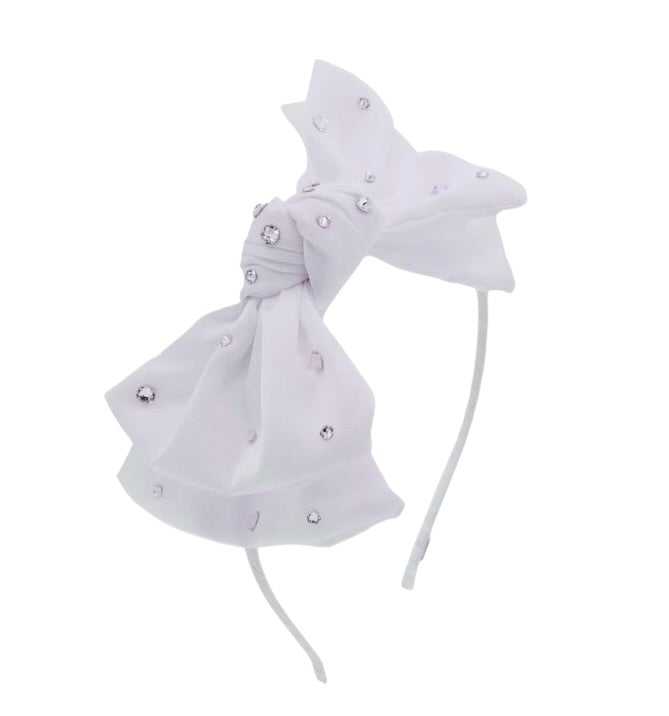 Diadema con chispas de confeti blanco de Bari Lynn