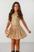 Flowers By Zoe Gold Sequin Bow 2pc Skirt Set