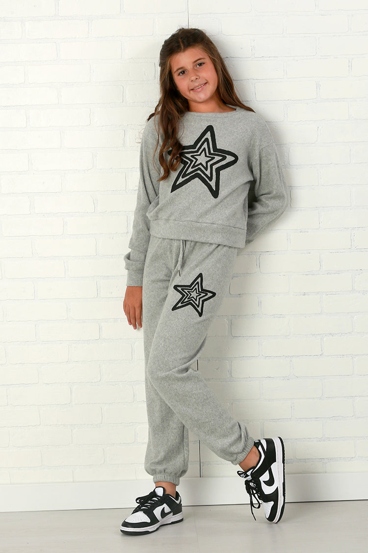 Flowers By Zoe Tween Grey 3D Mega Star Sweatshirt