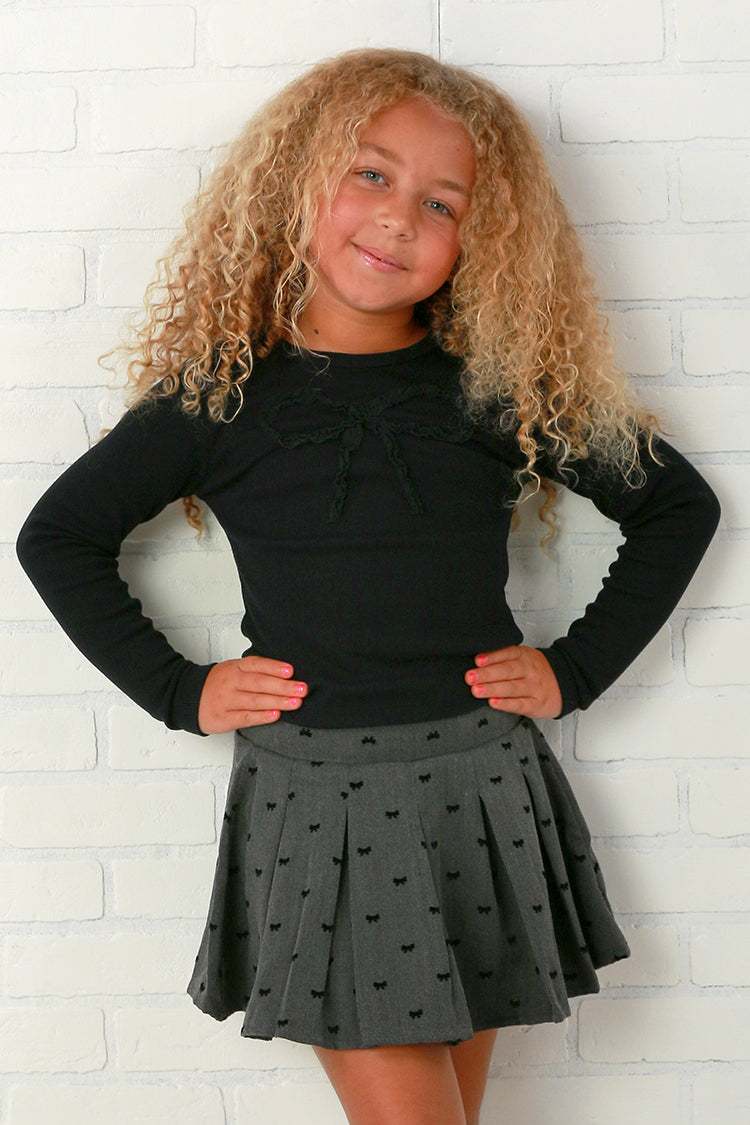 Flowers By Zoe Black Ribbon Bow Top