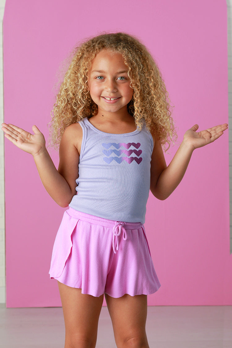 Bike Shorts Pink And Purple Shorts Flowers By Zoe Neon Purple Flyaway Shorts Built In Bike Short*