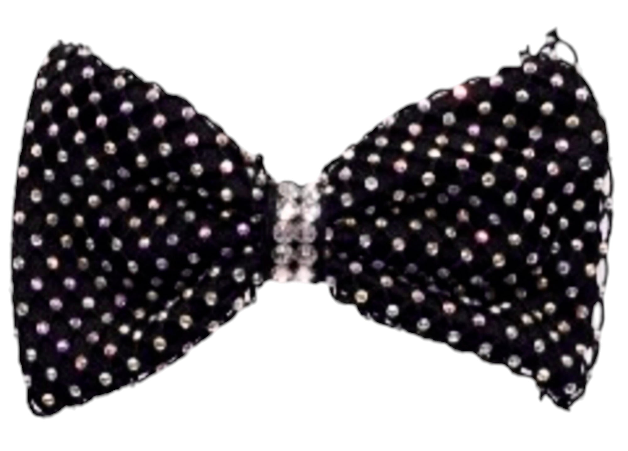 Bari Lynn Black Jeweled Large Bow Hair Clip