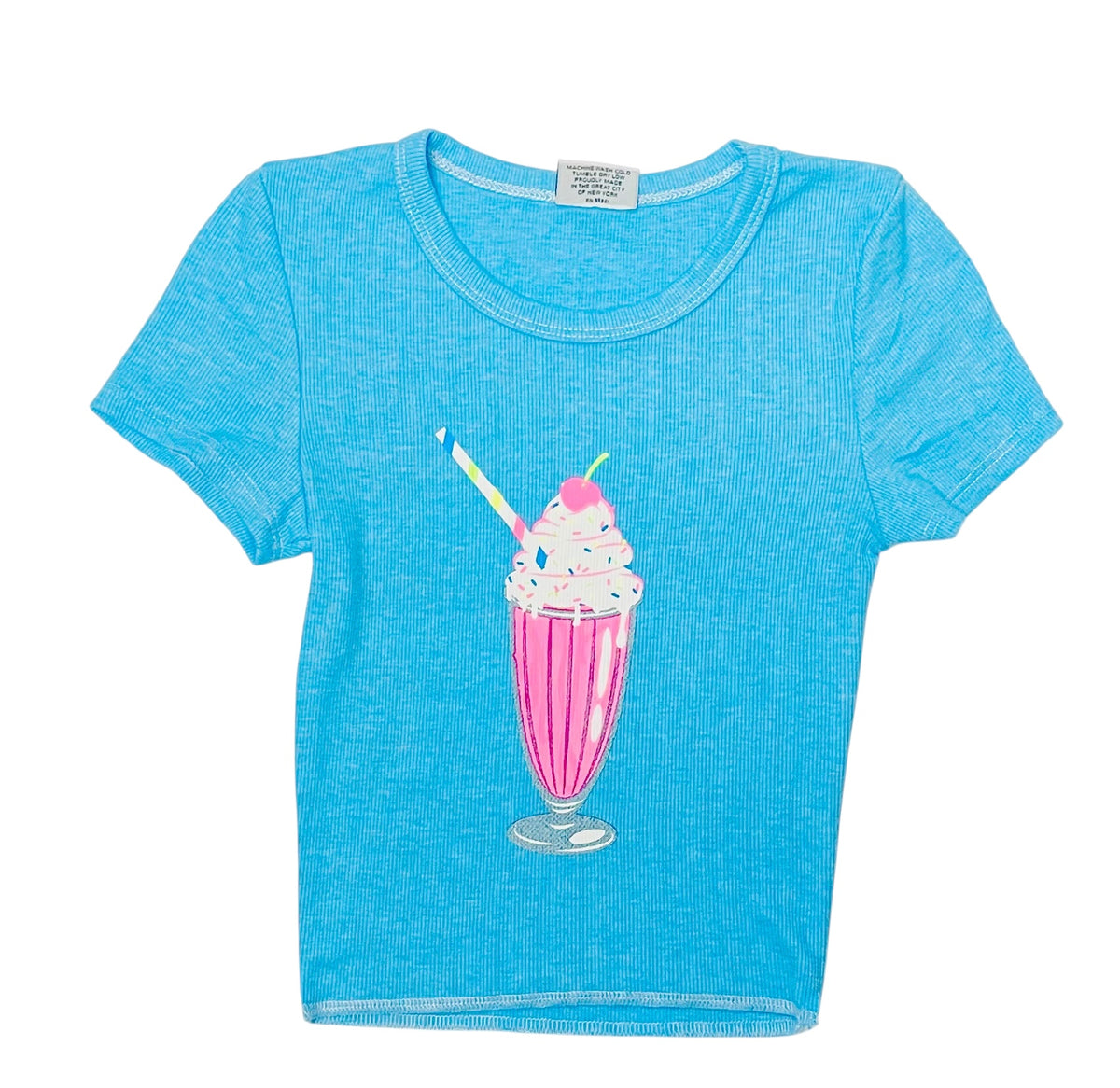 Firehouse Aqua Ribbed Milkshake Tee