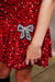 Lola And The Boys Sequin Ruby & Bows Party Dress