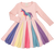 Vestido de princesa unicornio con estampado de limón y lima: sombra rosa