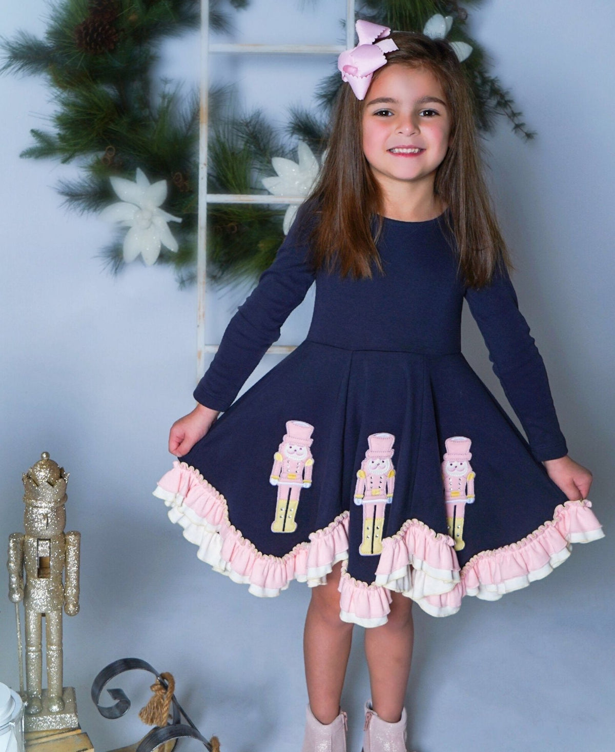 Lemon Loves Lime Powdered Sugar Nutcracker Dress- *Preorder*