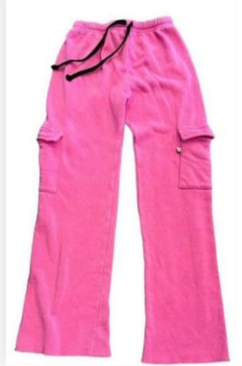 Love Junkie Knit Cargo Flare Pant - Pink * Preorder * - Everything