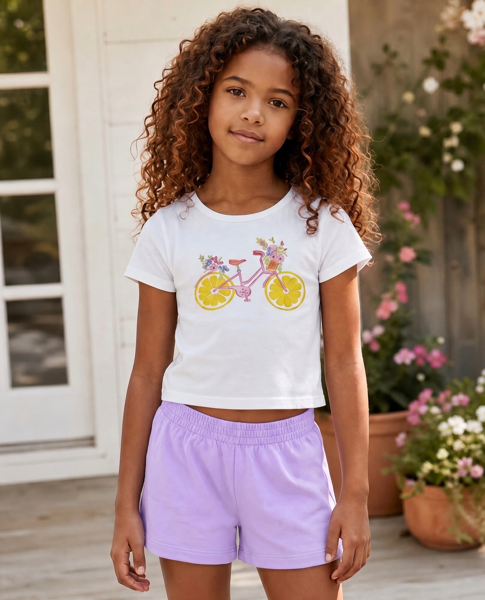 KatieJ Tween Tristan Knit Short - Lavender