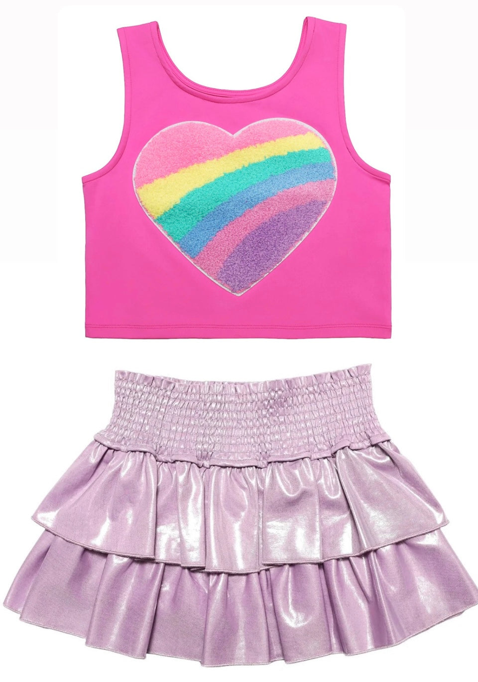 Mia New York Metallic Smocked Skort * Built In Shorts *