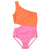 Snapper Rock Candy Colorblock One Shoulder Swimsuit