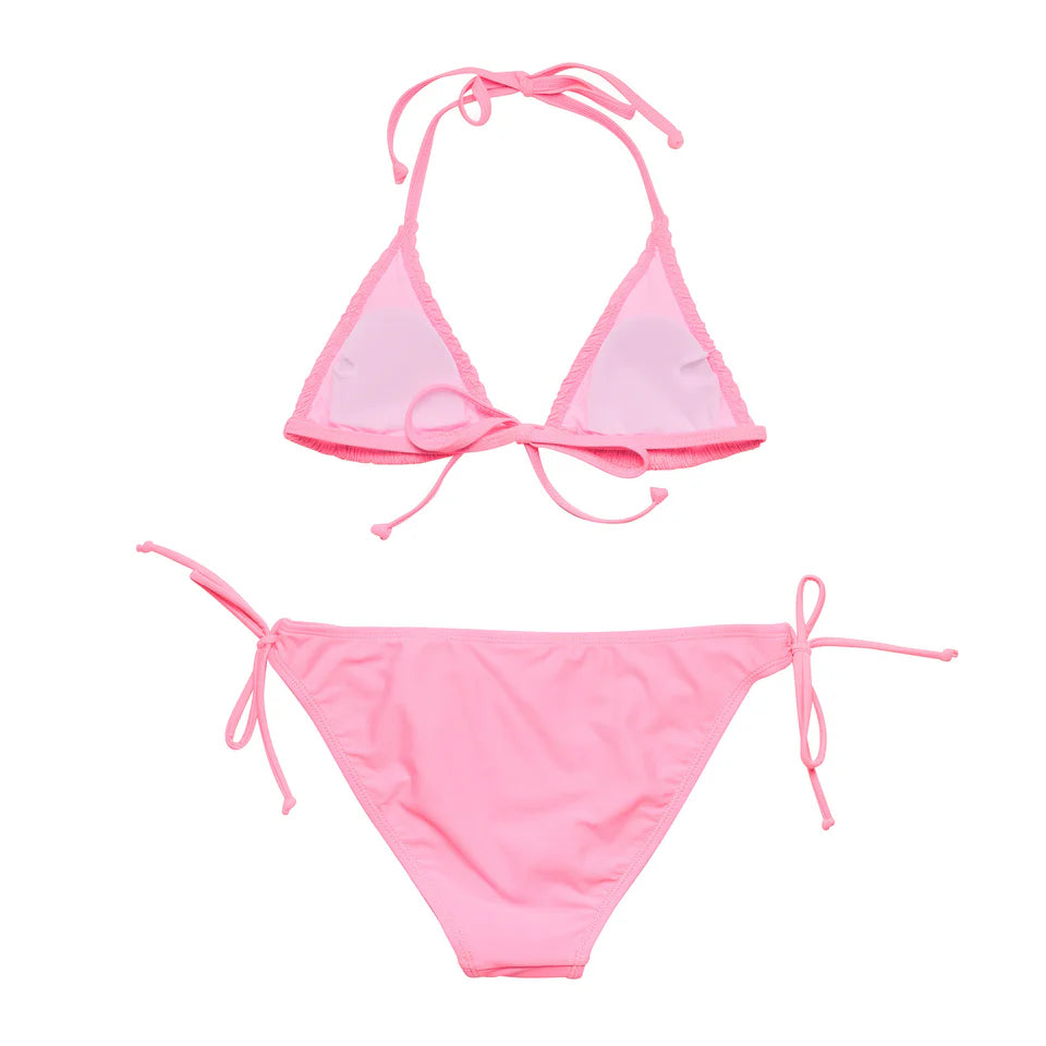 Snapper Rock Pink Shirred Triangle Tween Bikini