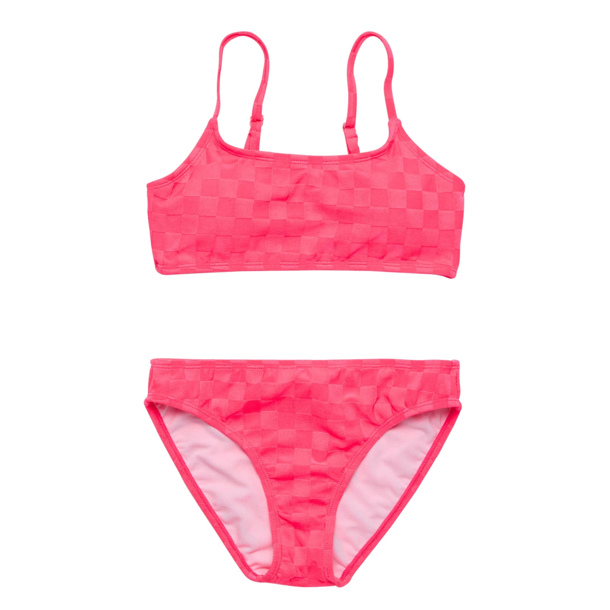 Snapper Rock Girls Check Me Out Pink Tween Crop Bikini