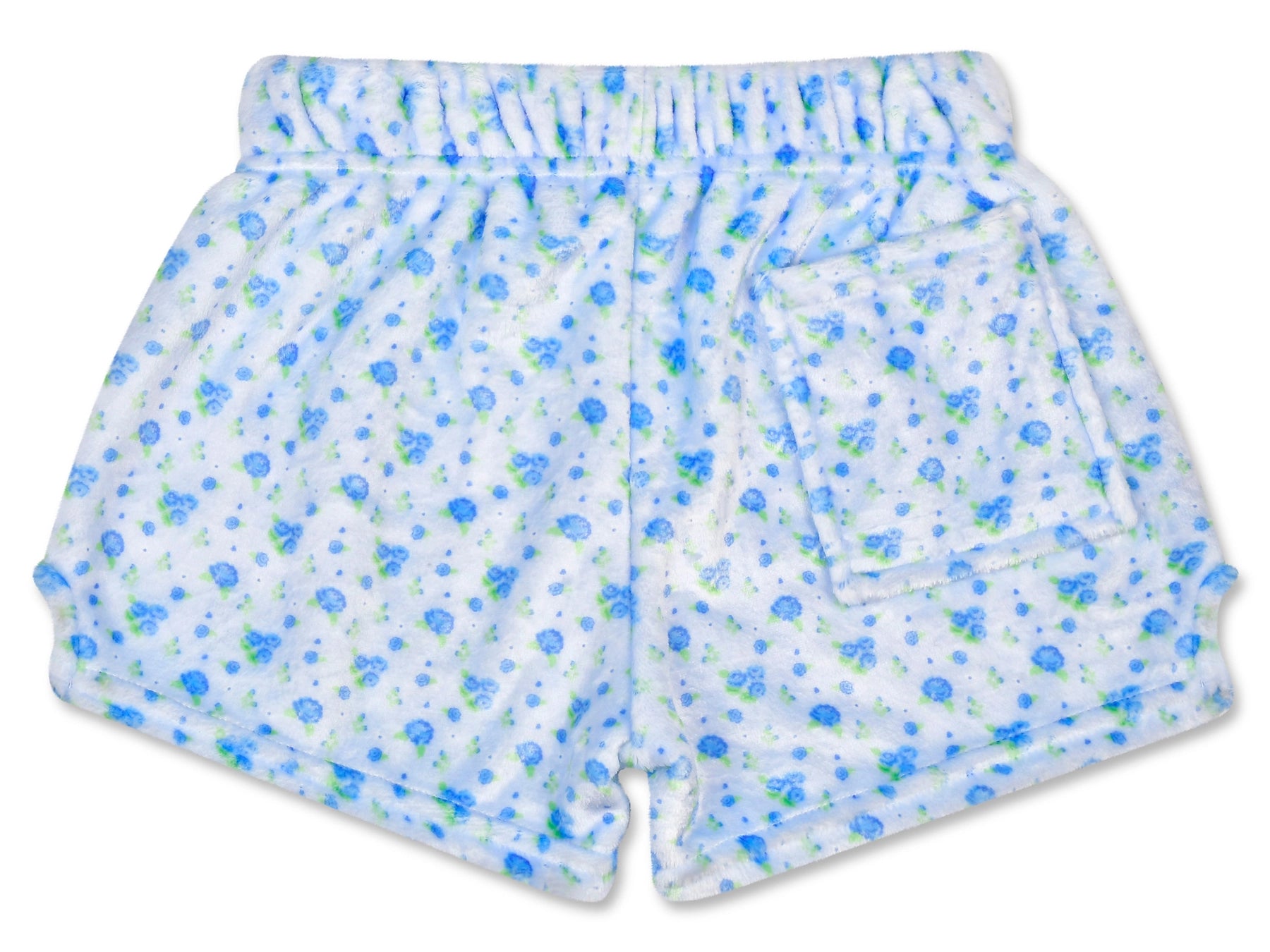 Cozy tween plush shorts with elastic waistband