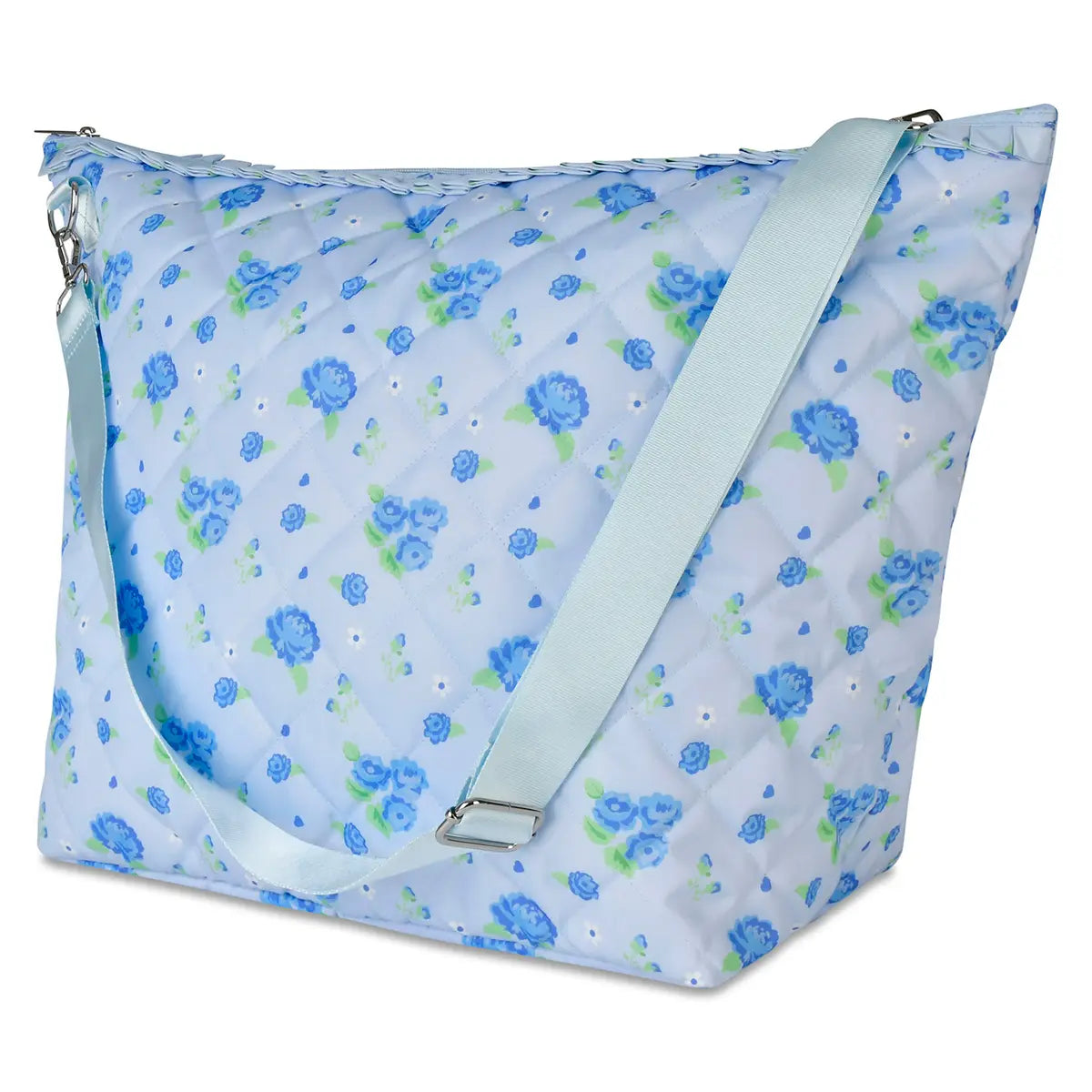 Iscream Blue Floral weekend travel tote for girls