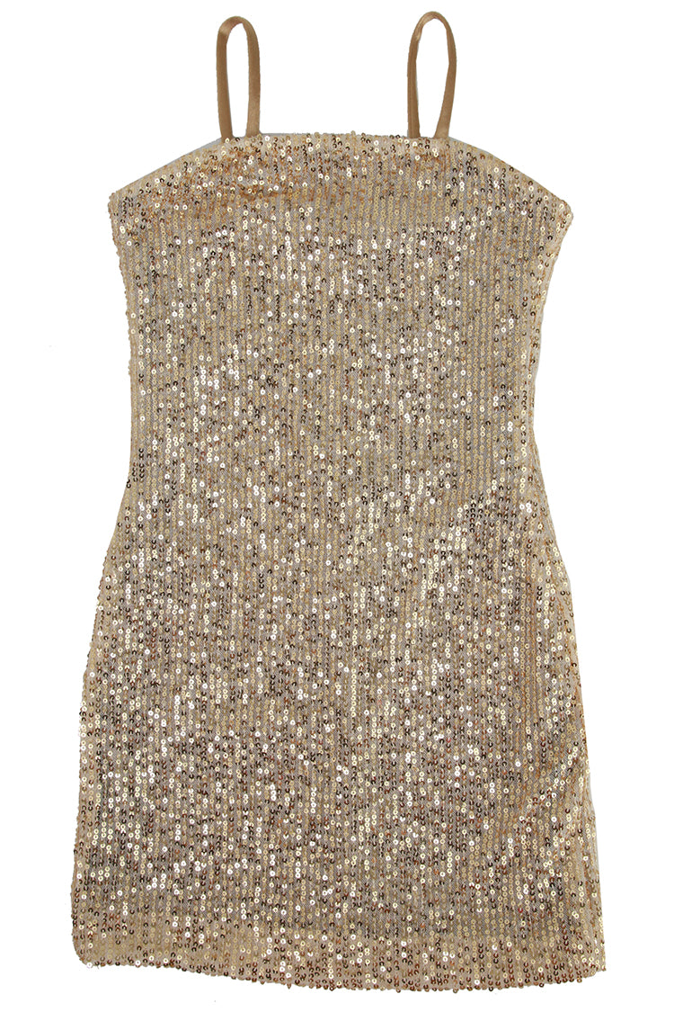 Flowers By Zoe Gold Sequin Dress