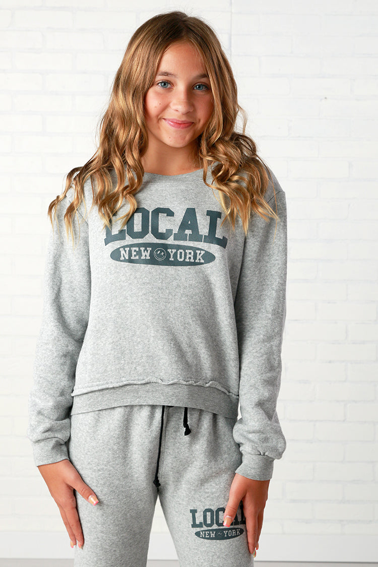 Love Junkie Local Sweatpant- Heather Grey