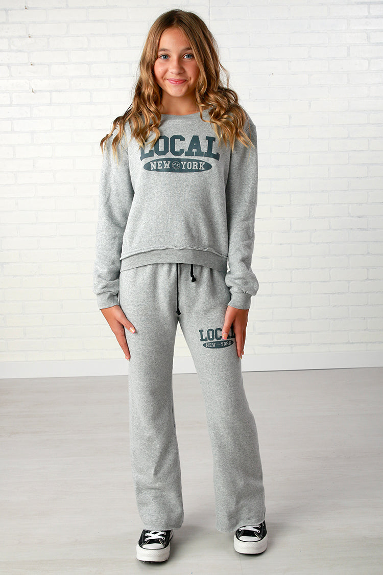 Love Junkie Local Sweatpant- Heather Grey