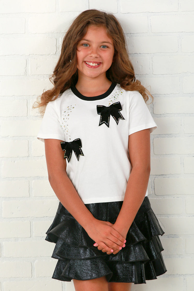 Baby Sara Bows &amp; Rhinestone Top