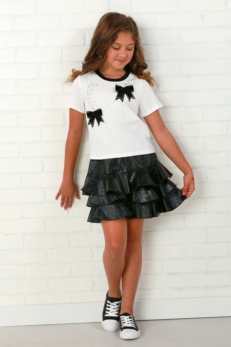 Baby Sara Bows &amp; Rhinestone Top