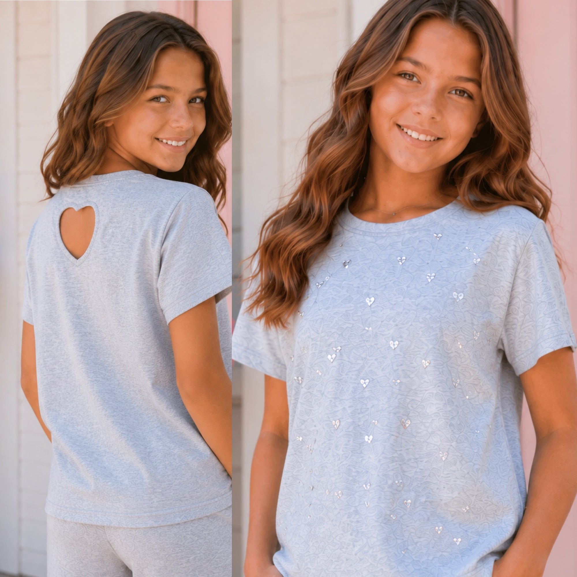 Rockwilde Crystal Heart Tee with Heart Cutout Back