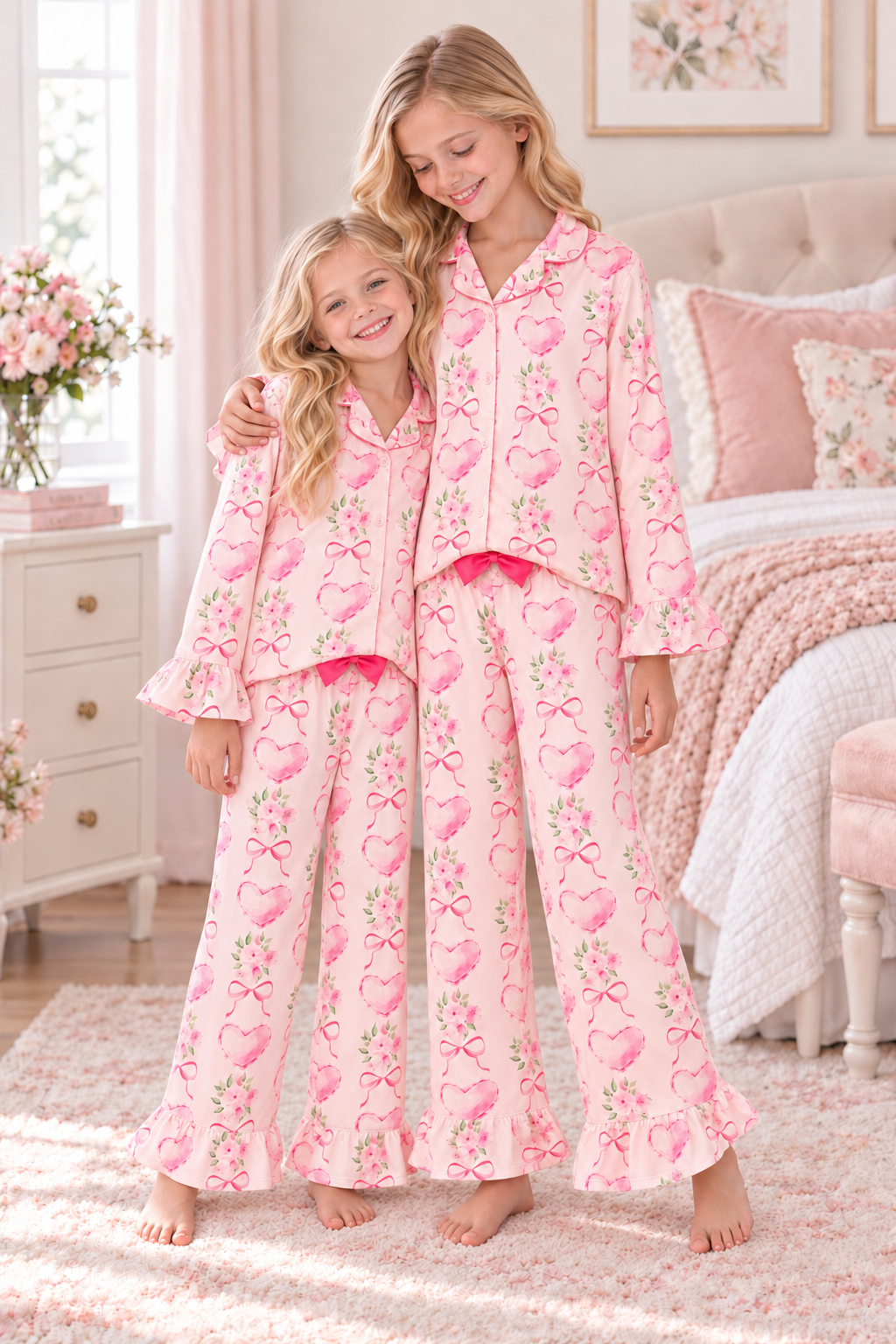 Sweet Wink Heart Floral Trellis Lounge Set - Mommy & Me * Now in Tween Sizes *