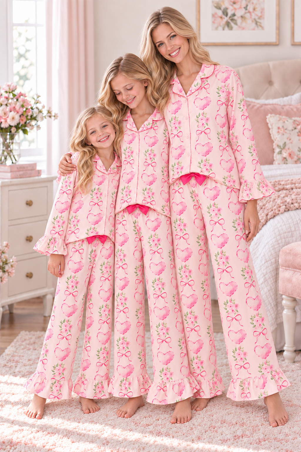 Sweet Wink Heart Floral Trellis Women's Lounge Set * Mommy + Me *
