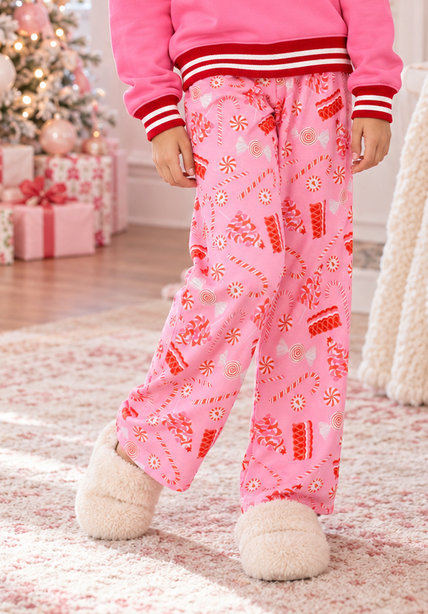 Iscream Peppermint Twist Plush Pants