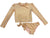 Piccoli Principi Martinique Long Sleeve Rashguard Swimsuit  - Gold Glitter