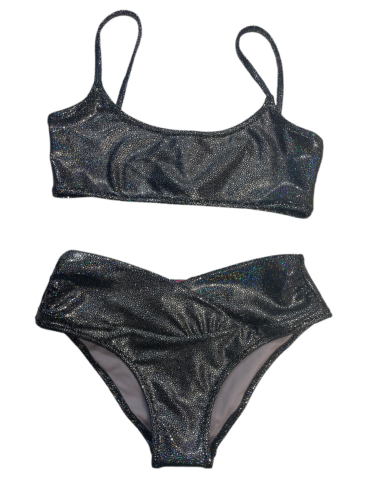 Piccoli Principi Amelie 2pc Swimsuit - Black Glitter