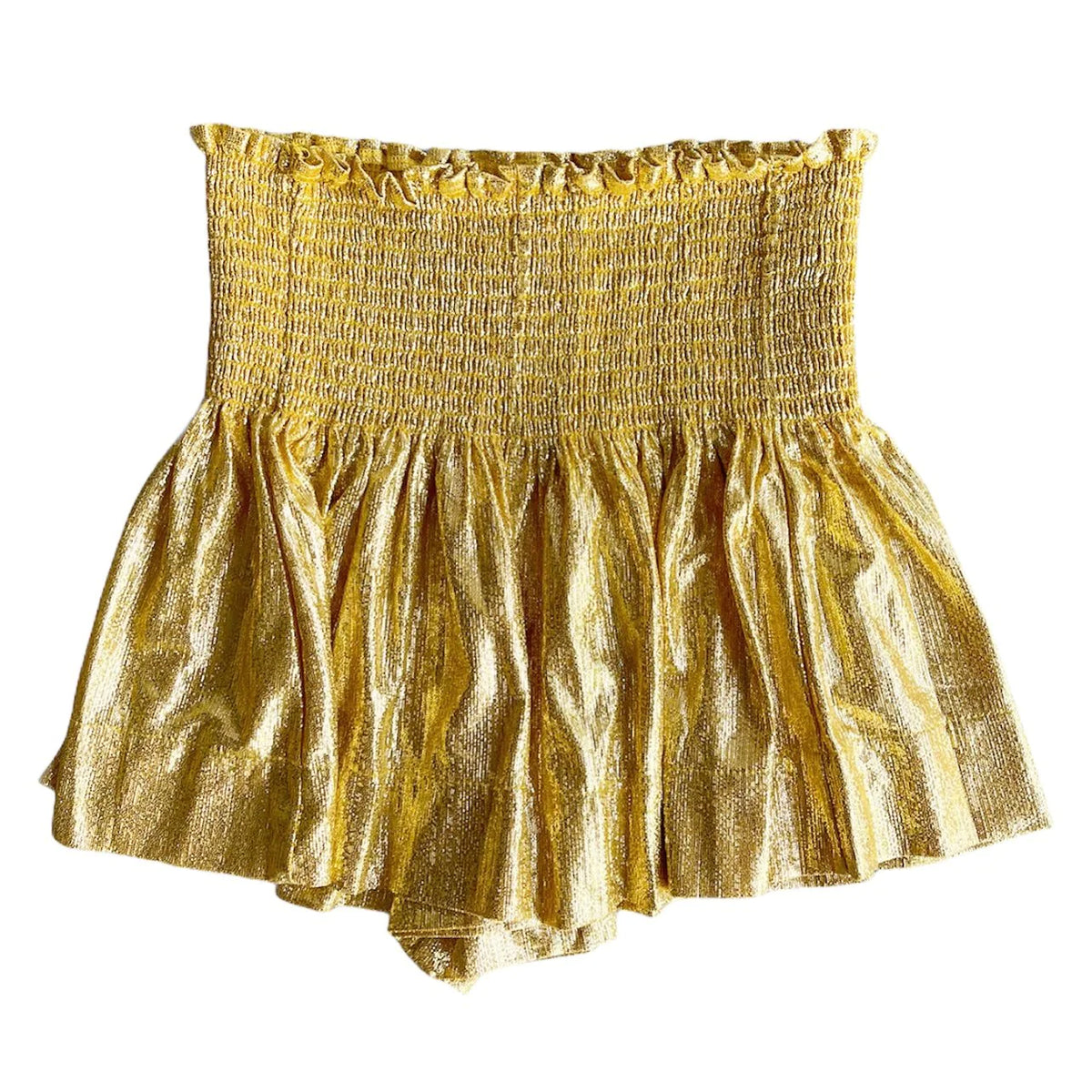 Queen Of Sparkles Swing Shorts - Gold