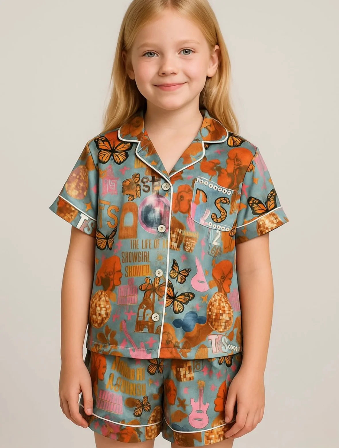 Tweenstyle New Era Print 2pc Satin Lounge Set